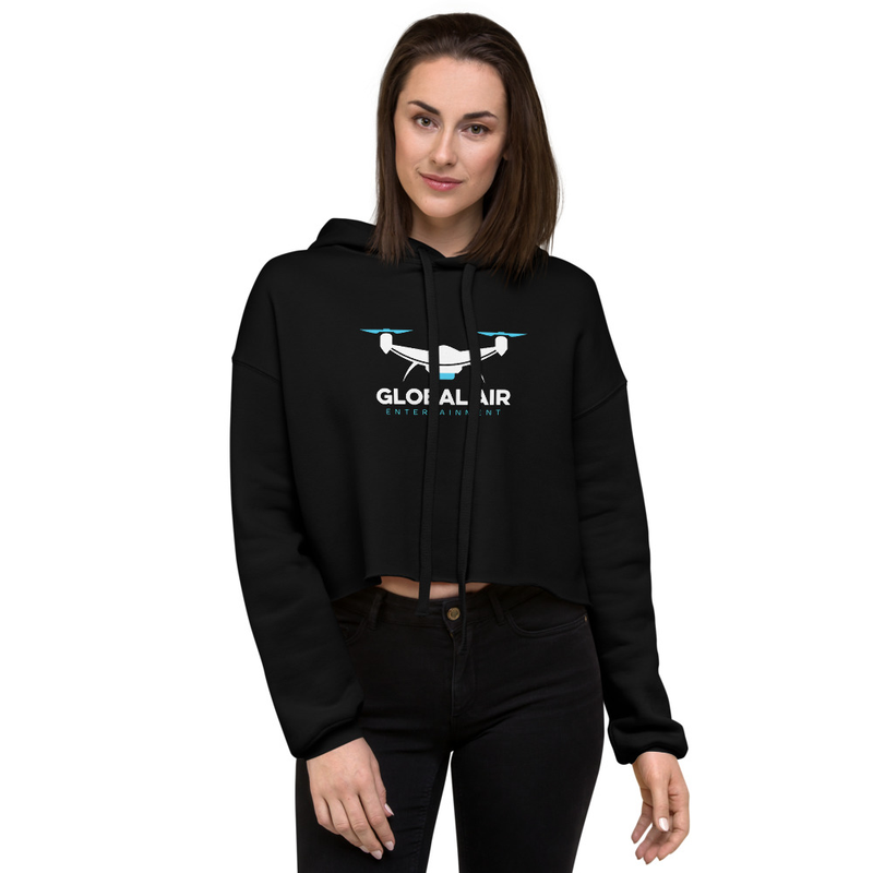 Crop Hoodie – S, Black