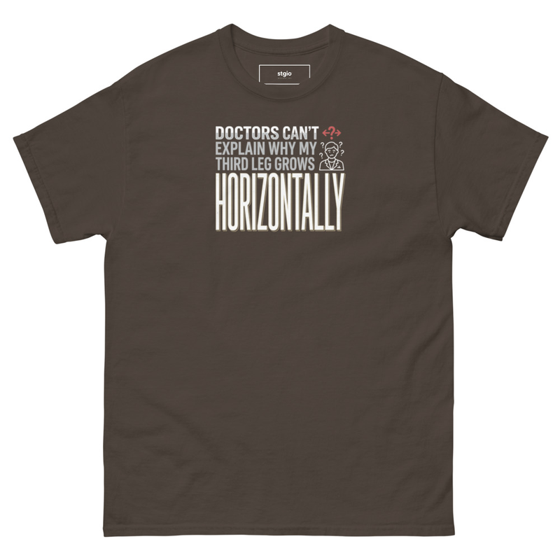 Dr can't explain Unisex classic tee – S, Dark Chocolate