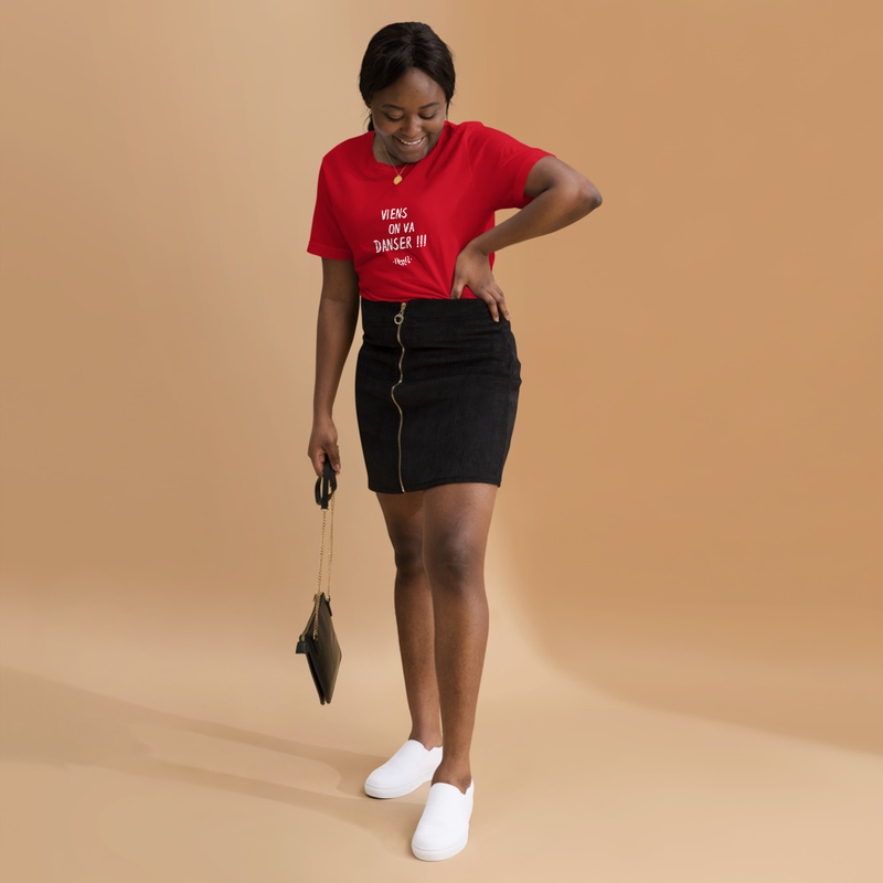 T-shirt Viens on va danser !! Rouge - Unisex