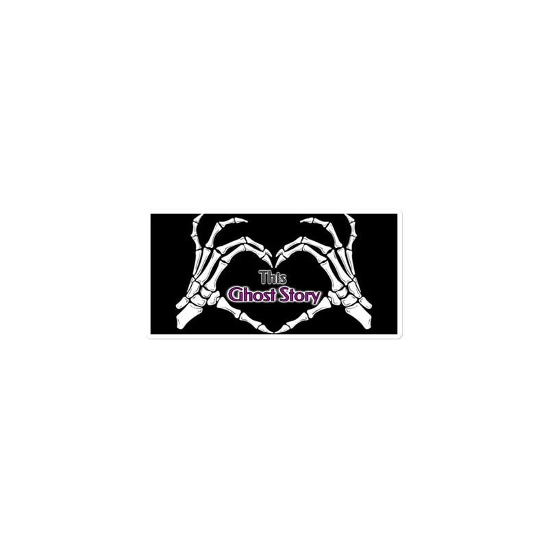 Bubble-free stickers | This Ghost Story | Purple – 15″×3.75″, White