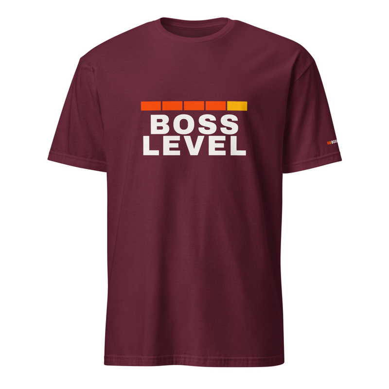 Boss Level GILDAN 64000 Short-Sleeve Unisex T-Shirt – S, Maroon