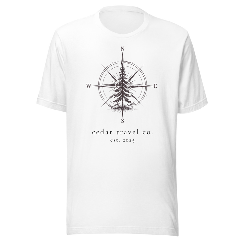Cedar Compass Tee – 3XL, White