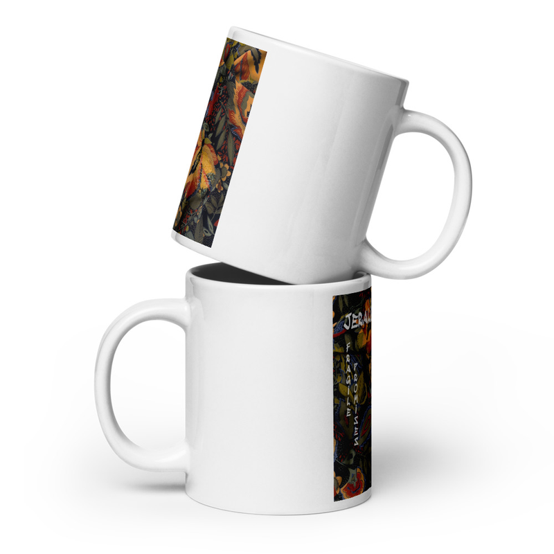 White glossy mug