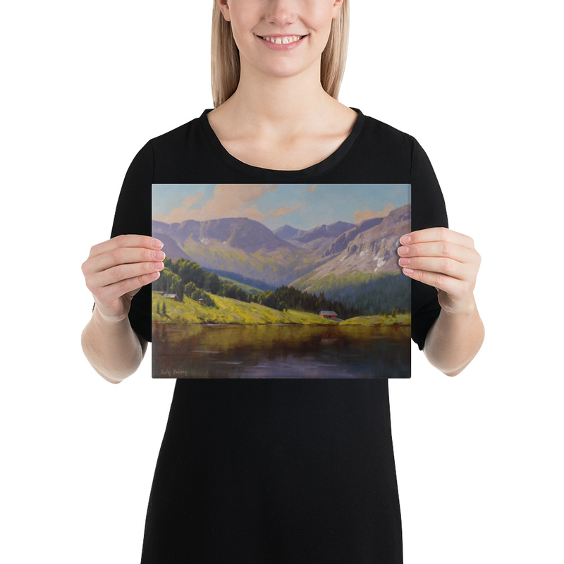 A Fine Day on Trout Lake - Fine Art Canvas Print – 9″×12″