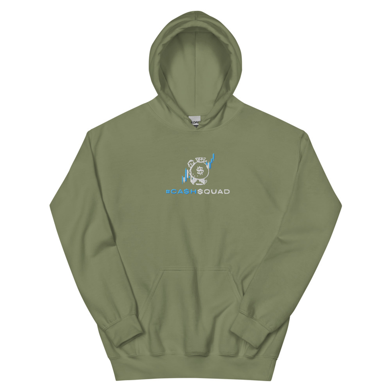 #CashSquad Embroidered Hoodie v.1 – XL, Military Green