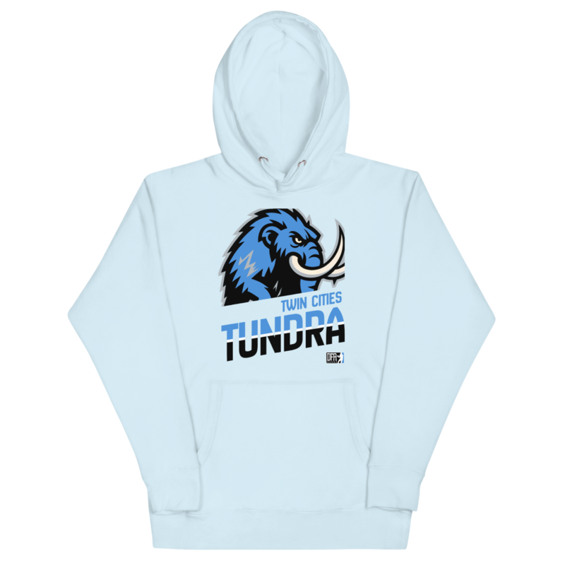 Twin Cities Tundra - Big Logo Hoodie – XL, Sky Blue