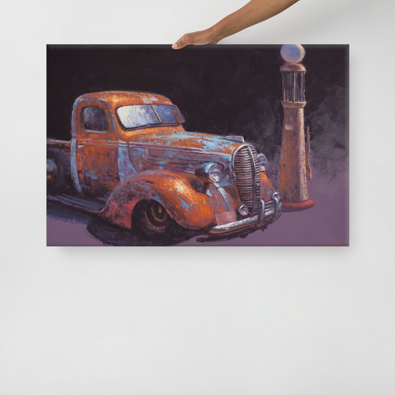 38 Fat Fender Ford - Fine Art Canvas Print – 24″×36″