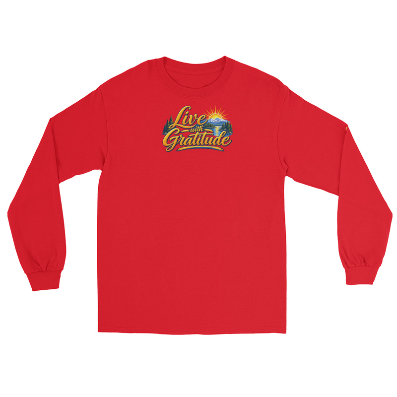 Live With Gratitude Men’s Long Sleeve Shirt