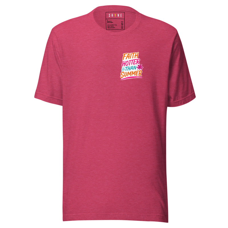 Faith of Summer T-shirt – XL, Heather Raspberry