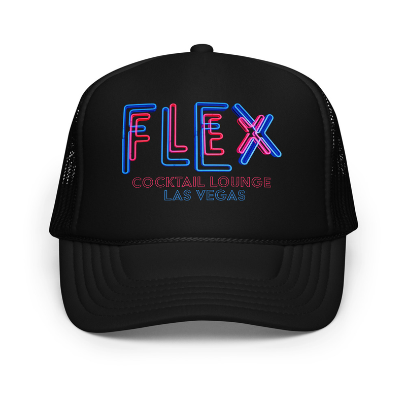 Flex Neon Sign Foam trucker hat — Black / One size