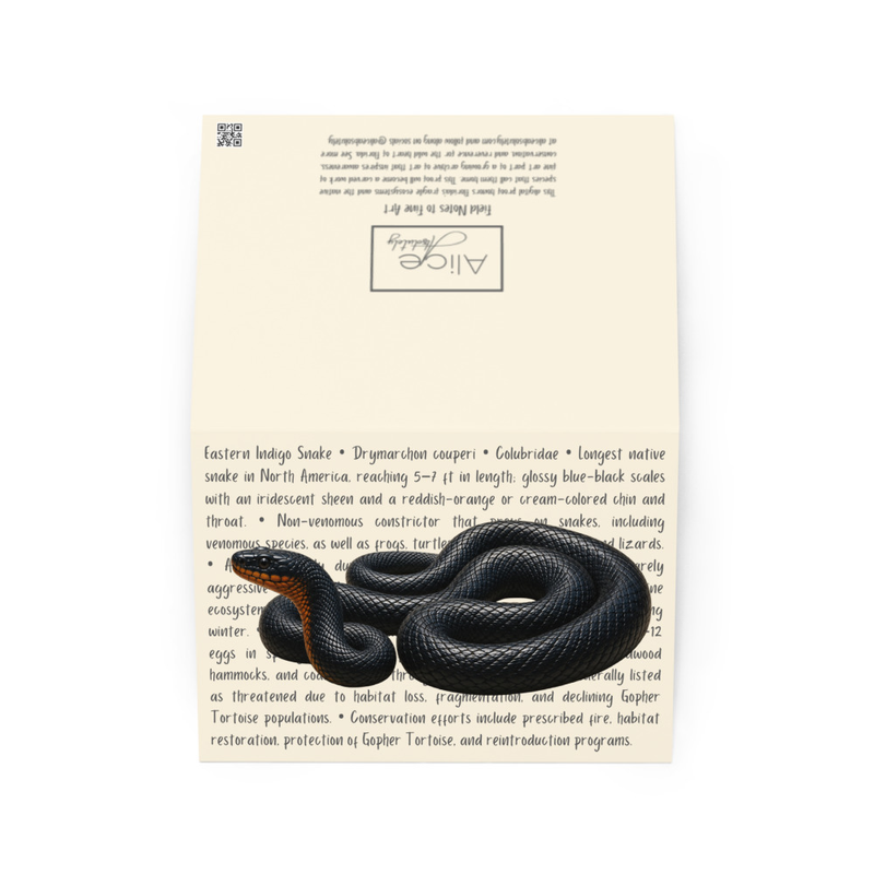 Eastern Indigo Snake Greeting Card