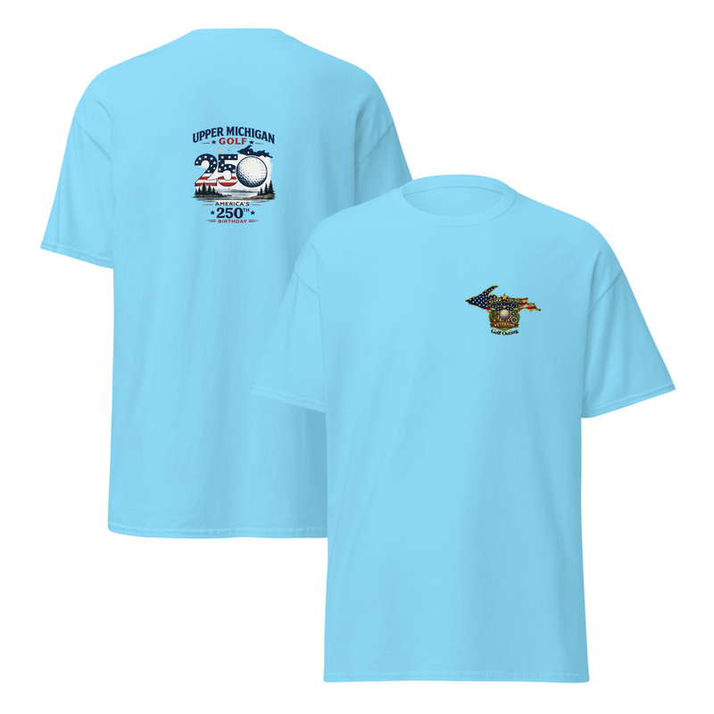 Alger County Veteran's Gol Outing Logo #5 Unisex classic tee – S, Sky
