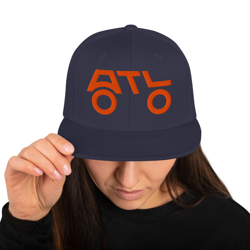 Snapback Hat - ORANGE LOGO – Image 7
