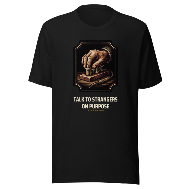Talk To Strangers On Purpose Tee (Artist Series) — Amateur Radio merch