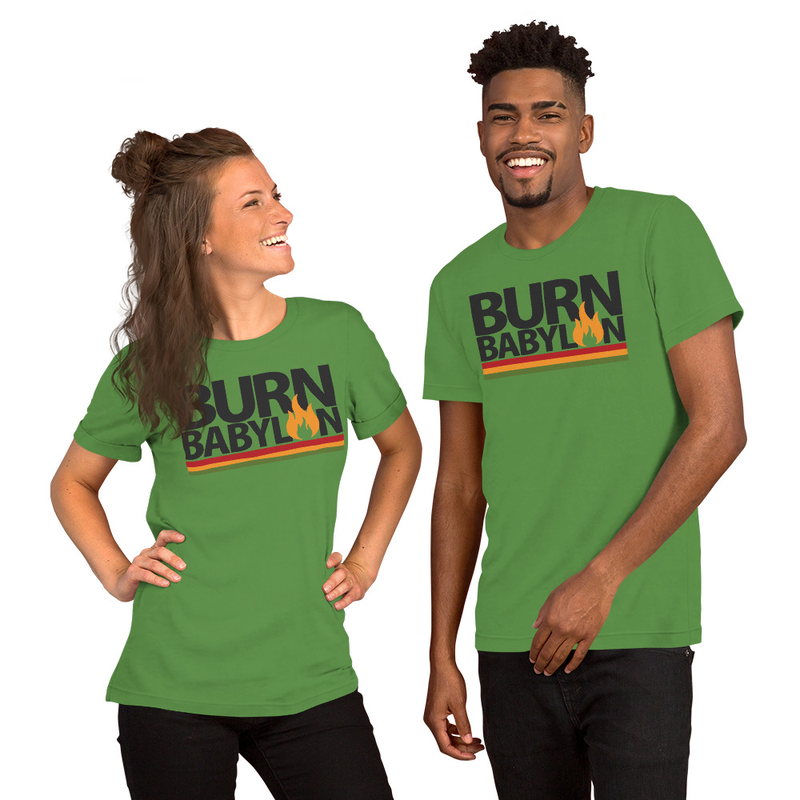 Burn Babylon Unisex t-shirt – M, Leaf