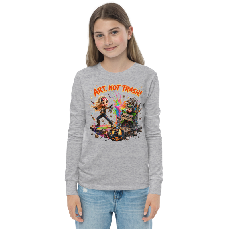 Art Not Trash Kids Long Sleeve