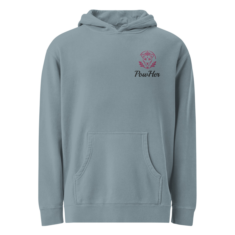 PowHer™ Unisex pigment-dyed hoodie – Image 3