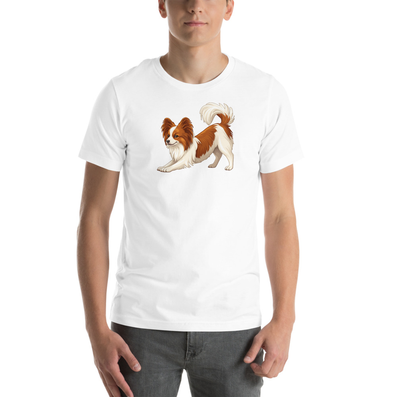 Papillon Downward Dog Yoga Unisex T-Shirt
