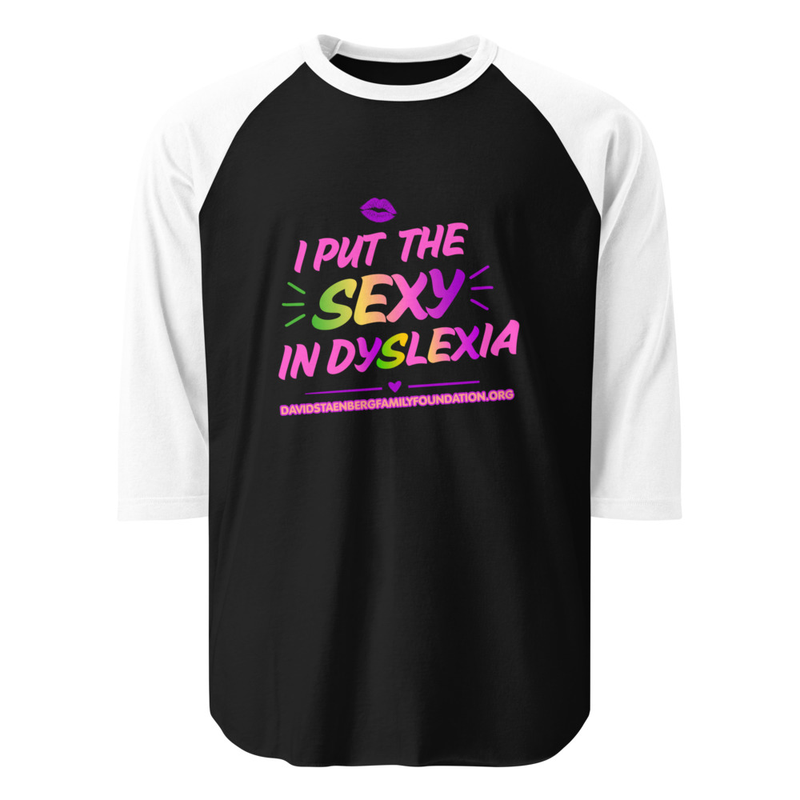 3/4 sleeve raglan shirt | Dyslexia v1