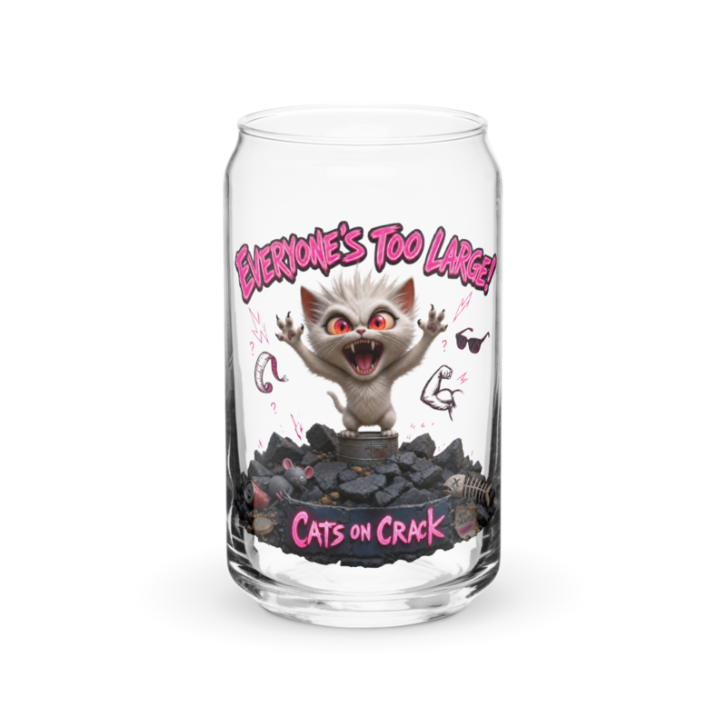 Everyone's Too Large 16oz Can Glass