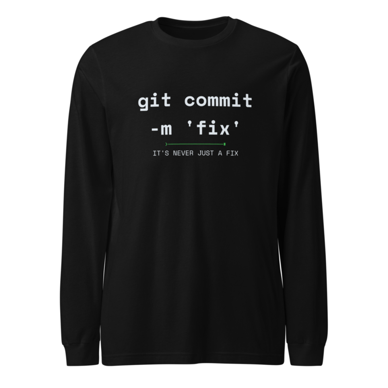git commit -m 'fix' Long Sleeve mockup