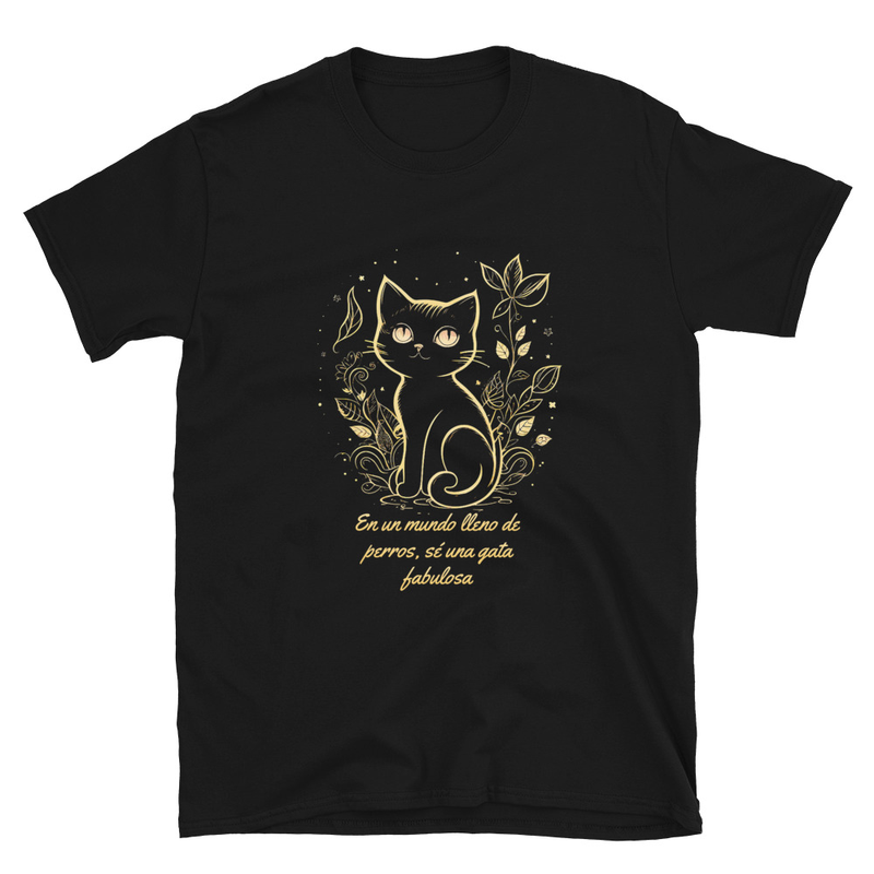 Gata: Camiseta unisex · Negro