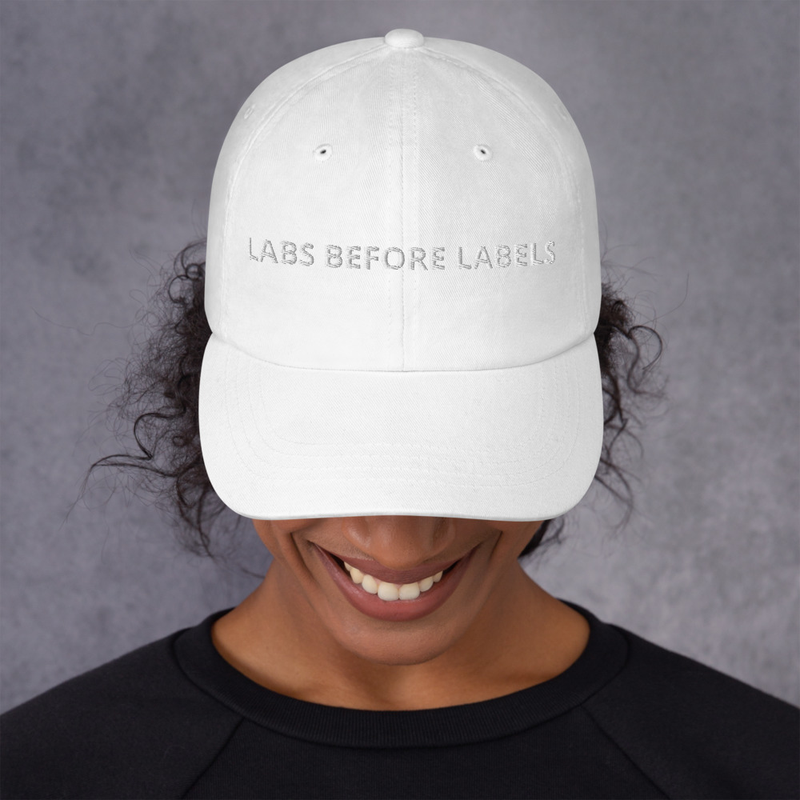 Labs Before Labels. – One size, White