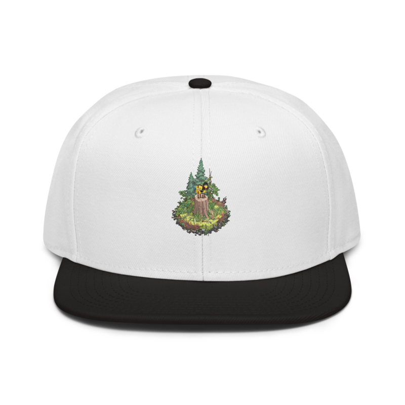 Cutaway Pluckle Black / White Unisex Pro Style Snapback Hat