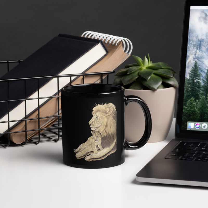 King of the Jungle - Black Glossy Mug