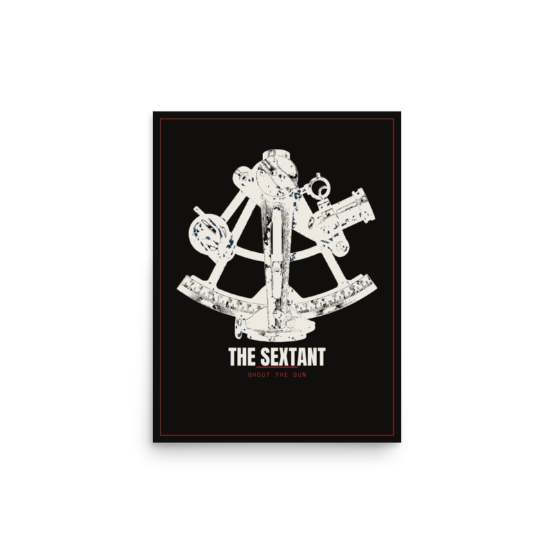 The Sextant Poster — Sailing merch