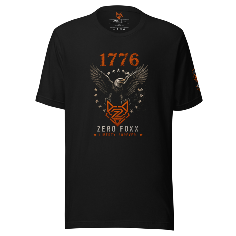 1776 — Liberty Forever | Tee — Black / XS