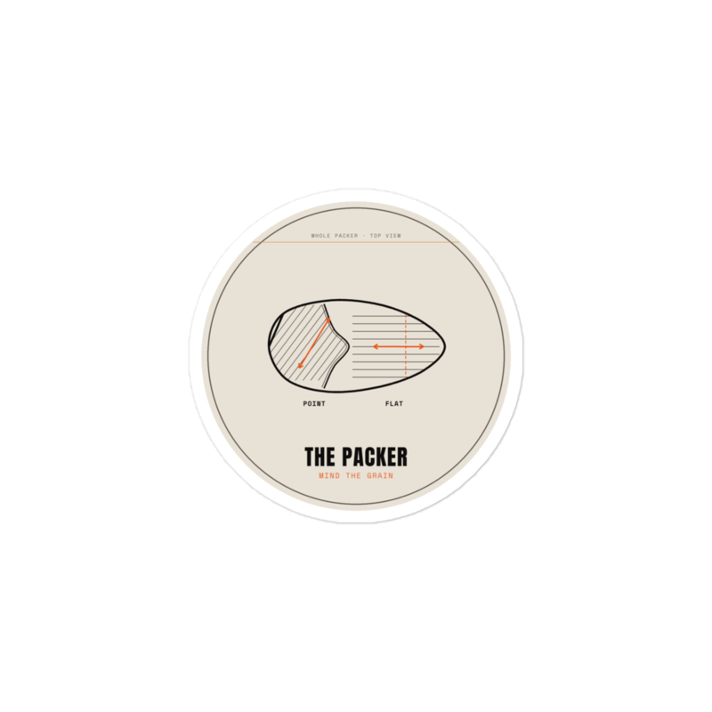 The Packer Sticker mockup