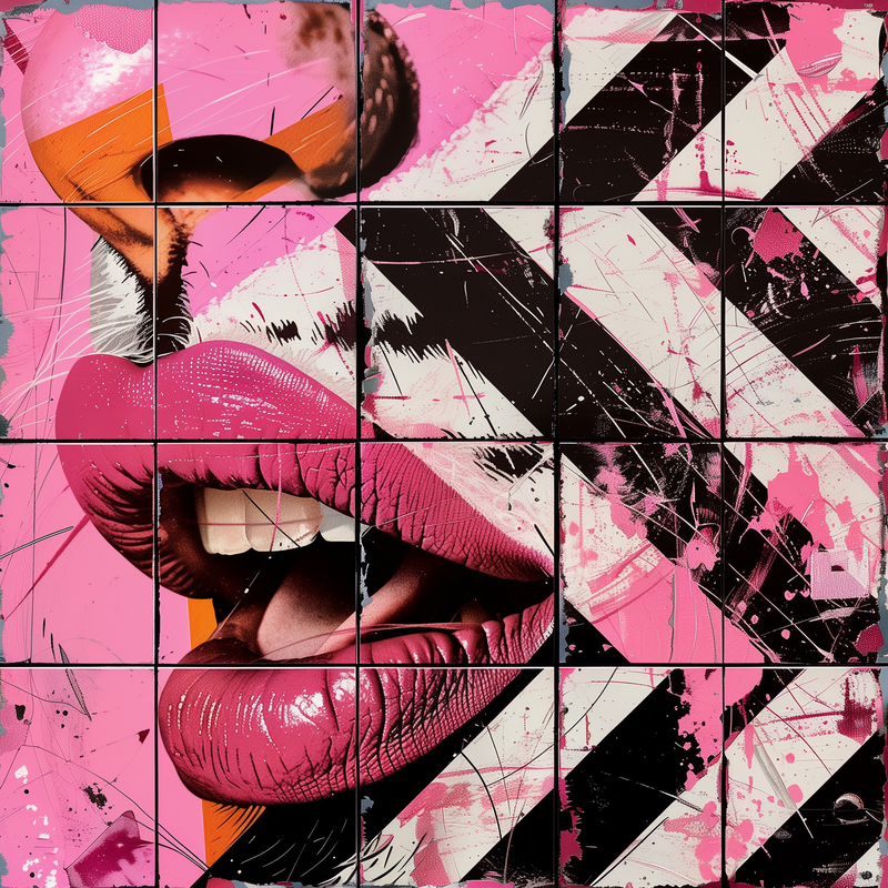 Pink Lips Flip-Flops Outdoor or House Slippers