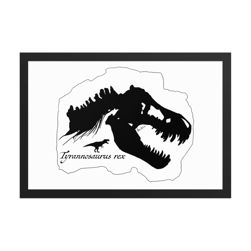 T. Rex - 12" x 18" Framed Print