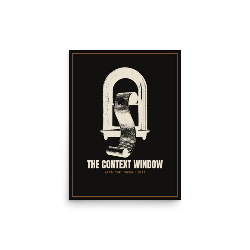 The Context Window Poster mockup