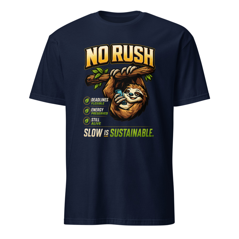 NO RUSH Tee – 3XL, Navy