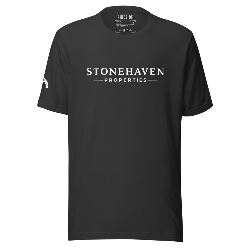 Deluxe Stonehaven Properties T-Shirt – S, Dark Grey