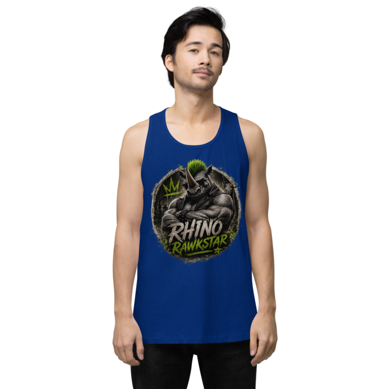 Rhino Rawkstar Emblem Tank Top — Team Royal / 2XL
