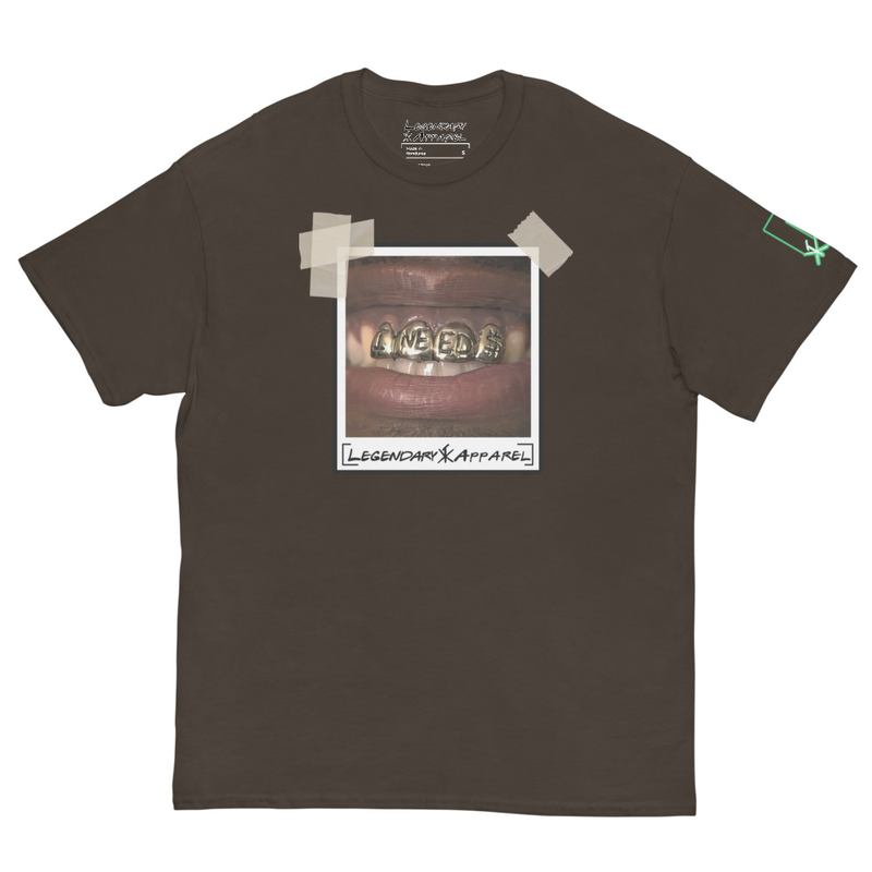 [  i need $ ] poLAroid tee – S, Dark Chocolate
