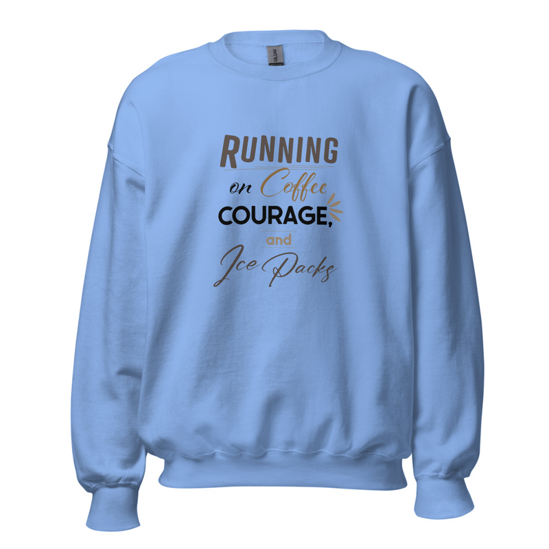 Coffee, Courage & Ice Packs Sweatshirt, image 1