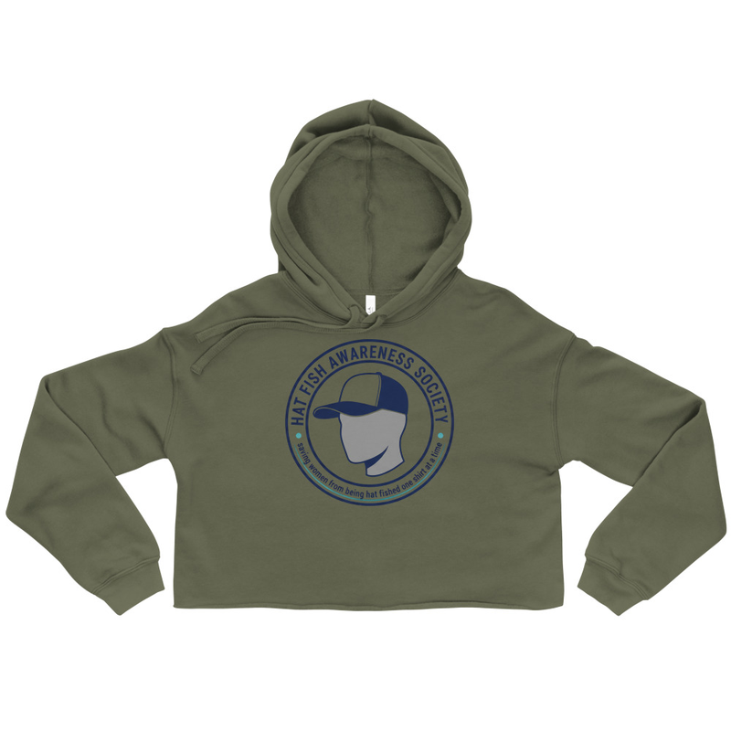 Crop Hoodie copy – S, Military Green