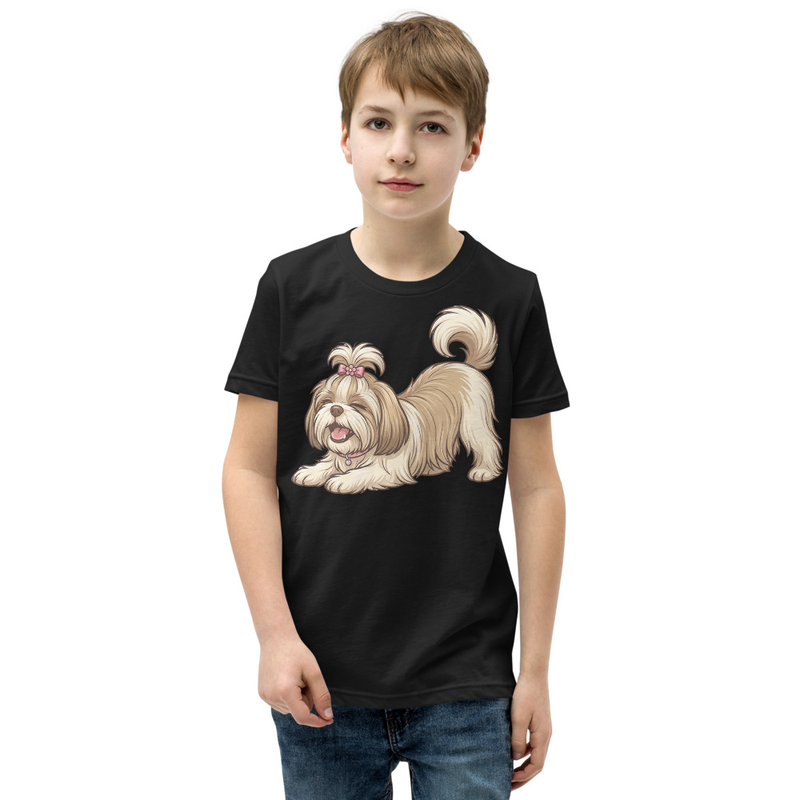 Downward Dog Shih Tzu Youth T-Shirt