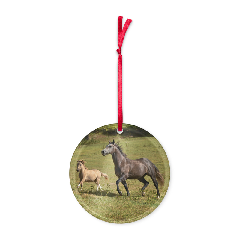 Holiday Ornament - Horses Running