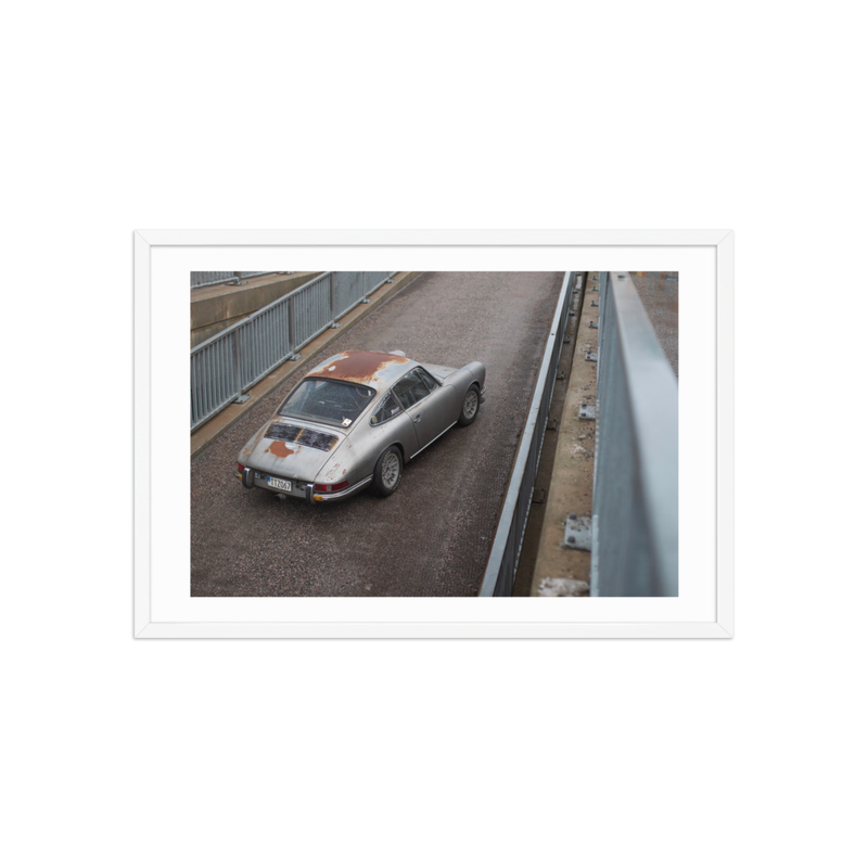 “In Rust I Trust” Porsche 912 Framed Print (in)