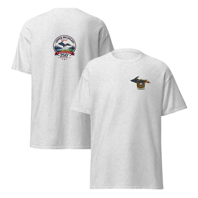 Alger County veteran's Golf Outing Logo #6 Unisex classic tee – S, Ash