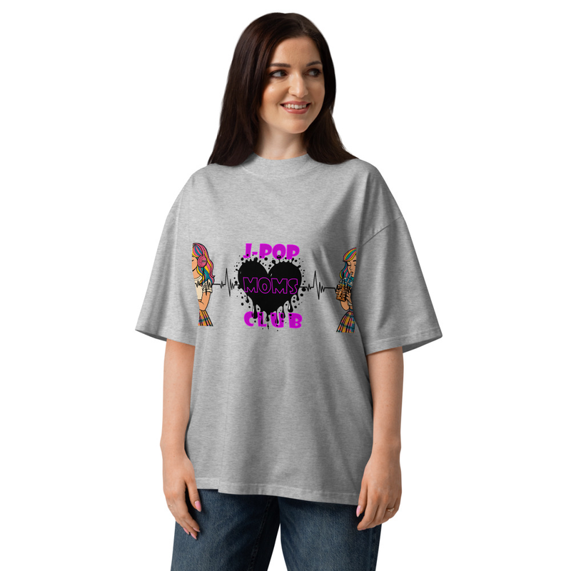 J-Pop Moms Club Unisex organic oversized high neck t-shirt