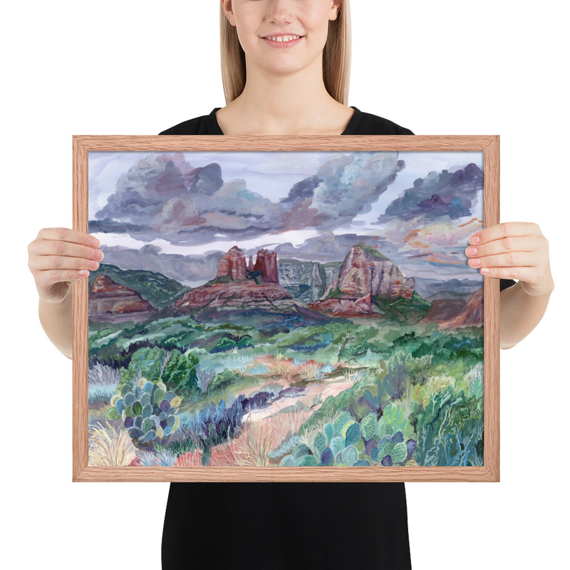 Framed Print – 16″×20″, Red Oak