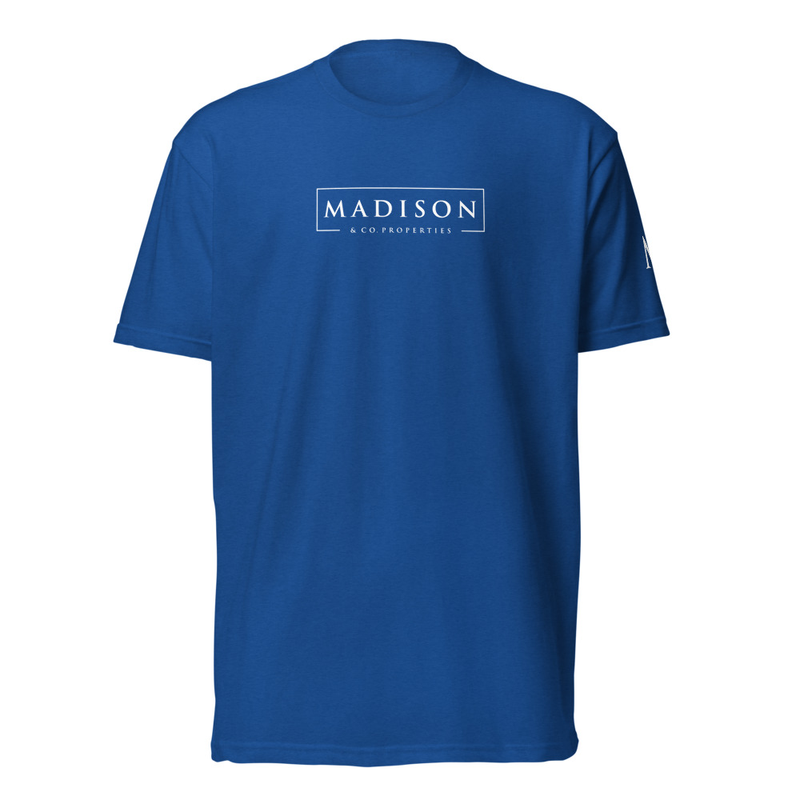 Madison T-Shirt - White – S, Royal