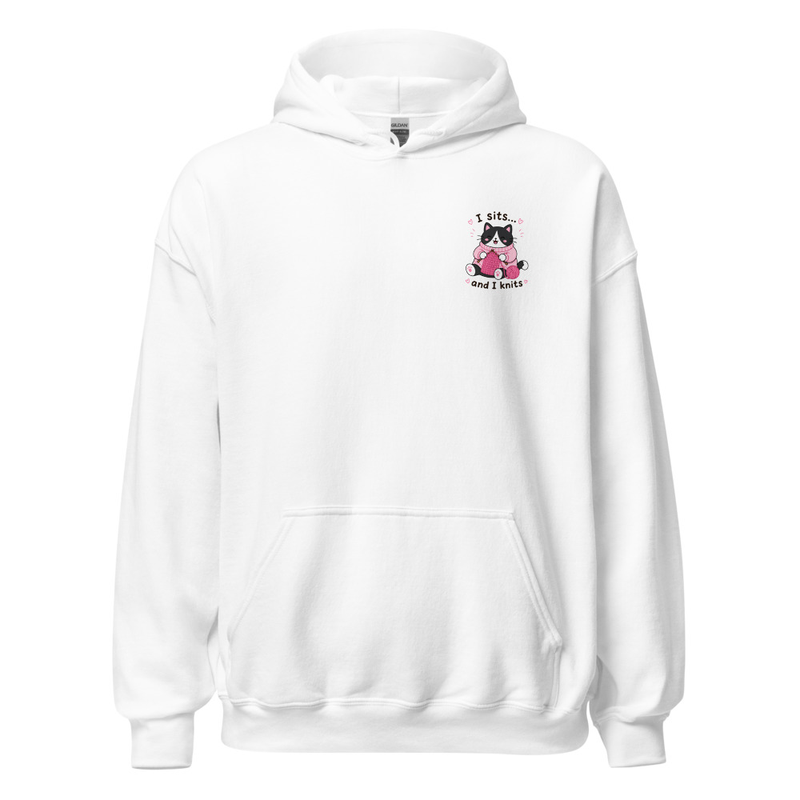 Tuxedo Cat Knitting Hoodie – Image 7