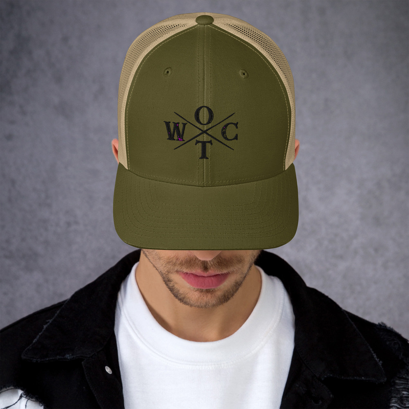 OTWC - Trucker Cap - Black Text – One size, Moss/ Khaki